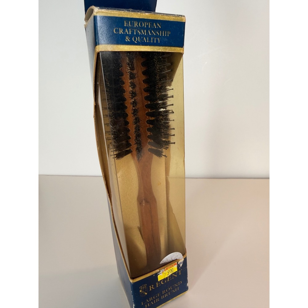 Regent Large Round Hair Brush Rosewood Boar Nylon Bristle Austria Redken 734